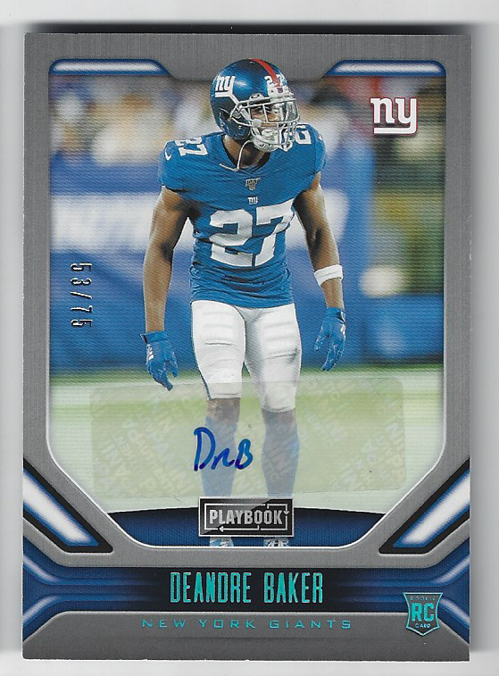 2019 Panini Playbook Rookie Signatures Platinum #144 Deandre Baker AUTO RC /75