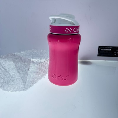 Cirkul Pink Stainless Steel Water Bottle With Pink Grip Lid 12oz