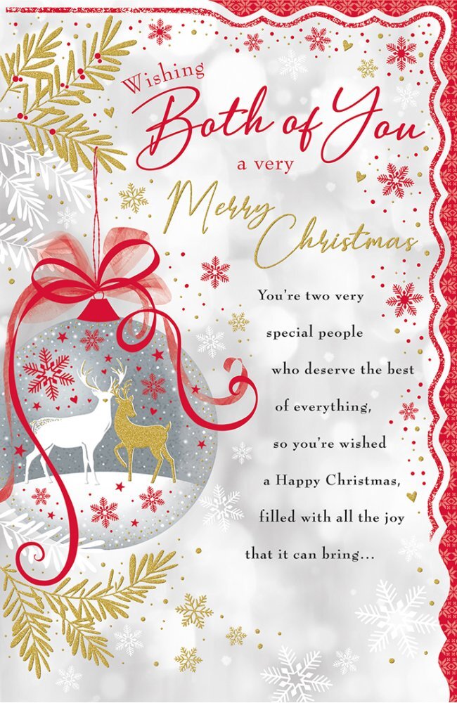 Christmas Card Both Of You Large Foil Finish - Regal