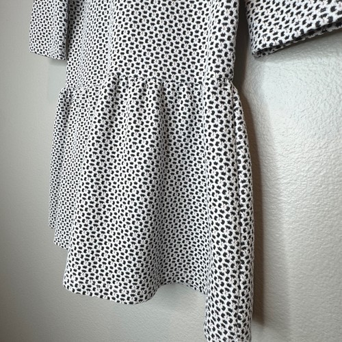 JANIE AND JACK Long Sleeve Drop Waist Dress 10 Collared w. Bow Ponte Knit - Picture 5 of 9