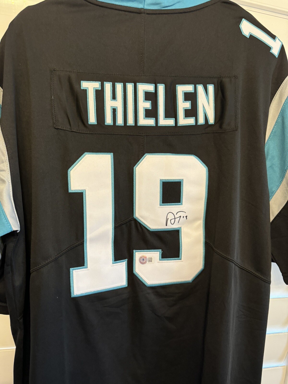 Adam Thielen Autographed Signed Carolina Panthers Jersey Beckett BAS COA 