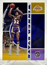 Magic Johnson 2019-20 Donruss Optic Winner Stays Blue Prizm /85