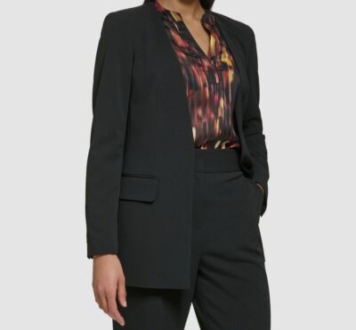 きれいめ ジャケット★ディーケーエヌワイ★Open-Front Jacket DKNY Women's Black Collarless Open-Front Jacket Size 12 | eBay