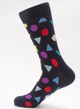 Deep Blue Primary Design Socks Novelty Unisex 6-12 Crazy Fun SF81