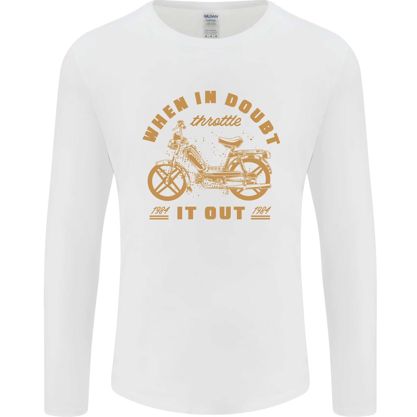 Doubt Moped Biker Motorcycle Scooter Mens Long Sleeve TShirt eBay