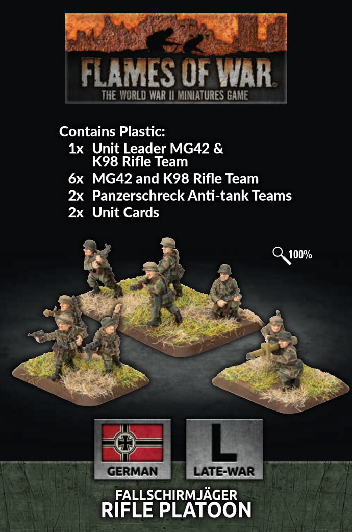 Flames of War Late War German Fallschirmjäger Rifle Platoon (Plastic) (GE768)