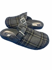 Candies Women  s Slippers Size 8M Comfort Slip On Shoe Faux Fur Lined Gray Yellow