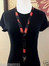 Nike Lanyard New Black with Orange Logo