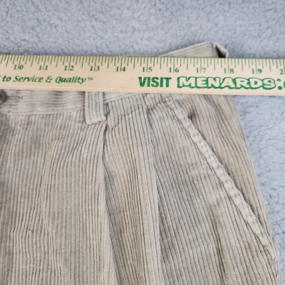 Croft & Barrow 裤子男式 36x32 直筒灯芯绒休闲版型打褶袖口 — 第 3/4 张图片