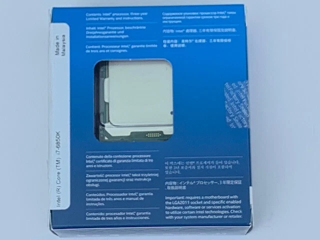 New Intel i7 6850K 3.6GHz 15MB Cache Six-Core CPU Processor SR2PC 140W LGA2011  - Image 2 of 4