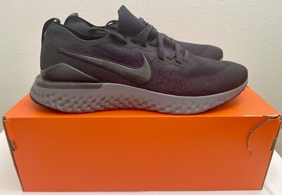 Nike Epic React Flyknit 2 Mens Sz 14 Black Anthracite Gunsmoke Grey BQ8928-001