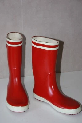 AIGLE Bottes Caoutchouc Rouge Taille 36 BON ETAT - Photo 1/4