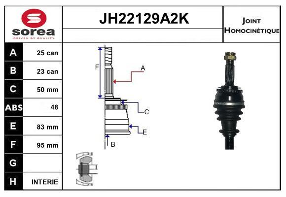 Jeu de joints arbre de transmission SNRA JH22129A2K Hyundai Getz kit