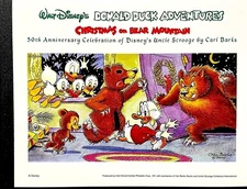 Portugal 1995 Walt Disney Christmas on Bear Mountain Stamp Booklet by Carl Barks