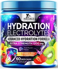 Daily Electrolyte Drink Mix Best Multivitamin Hydration Supplement 6 Electrolyte