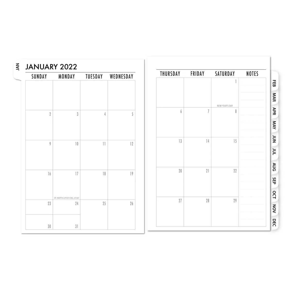 fits Louis Vuitton LV PM Agenda: Tabbed 2023 2024 Insert Calendar