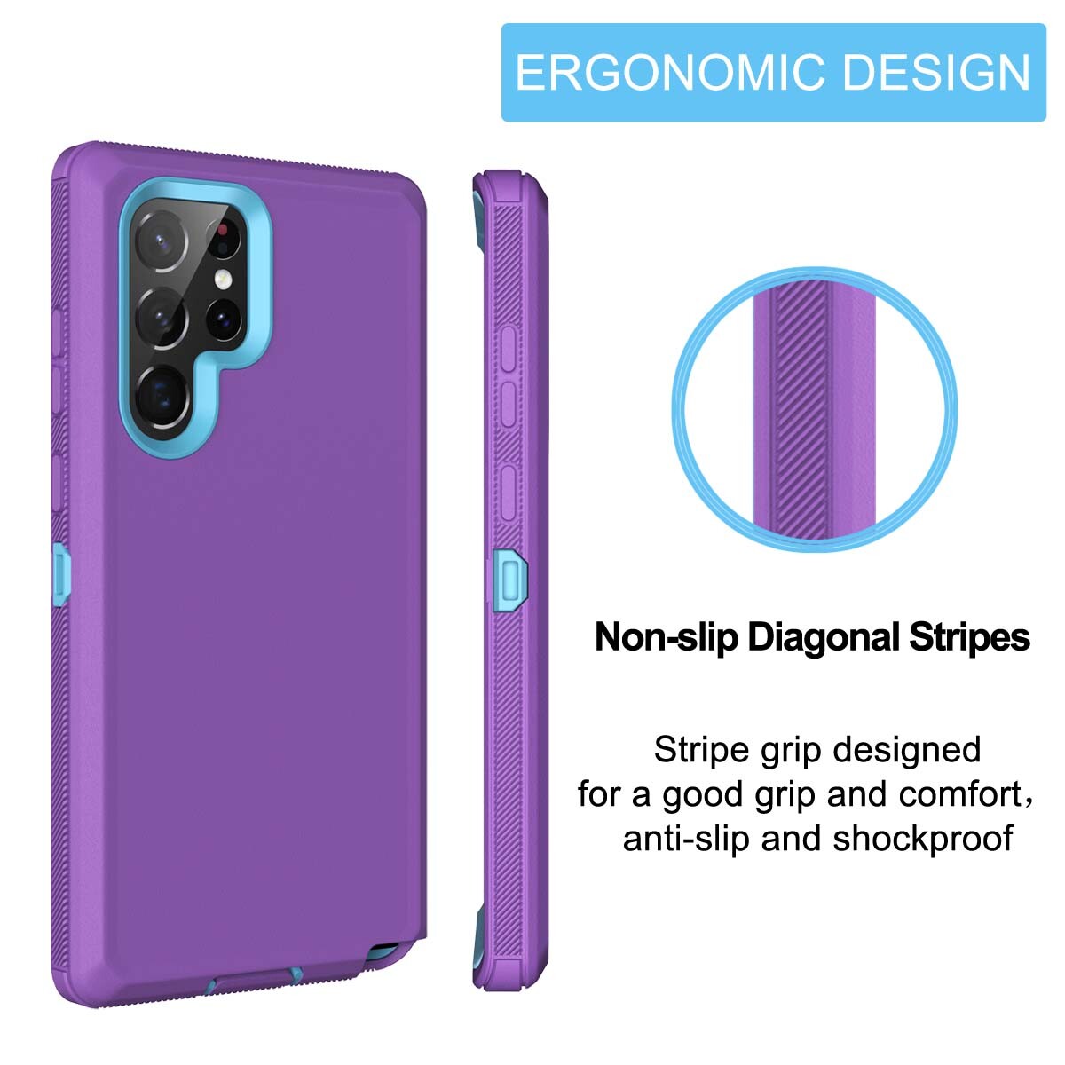 For Samsung Galaxy S22 / S22 Plus S22 Ultra Phone Case Cover + Screen Protector