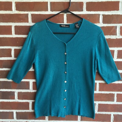 dark teal cardigan