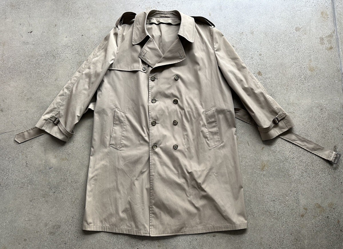 Vintage London Fog by Greenwood Woven Beige Double-Breasted Coat