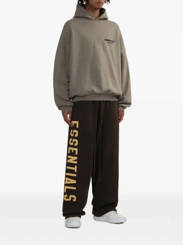 Felpa con cappuccio in pile Fear Of God Essentials (FW 24) grigio erica media