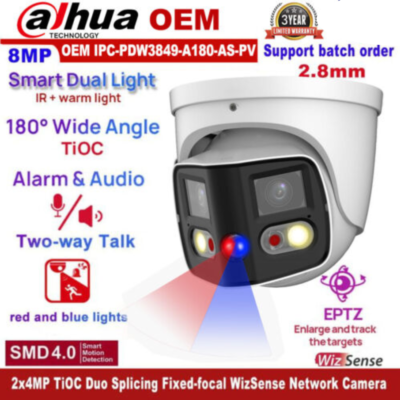 Caméra, Dahua, Surveillance, IP, Tioc Duo, 8 Mp, Ipc Pfw3849s A180 Pv, Panoramic, Audio, Bullet - Foto 4