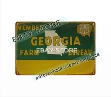 AFBF GEORGIA FARM BUREAU MEMBER metal tin sign decoration design