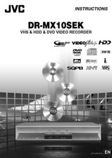 JVC DR-MX10SEK DVD Recorder Owners Instruction Manual Reprint