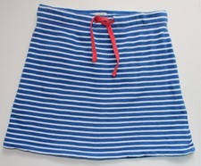 Mini Boden Blue White Striped Heart Pocket Skirt Size 9 10 VGUC
