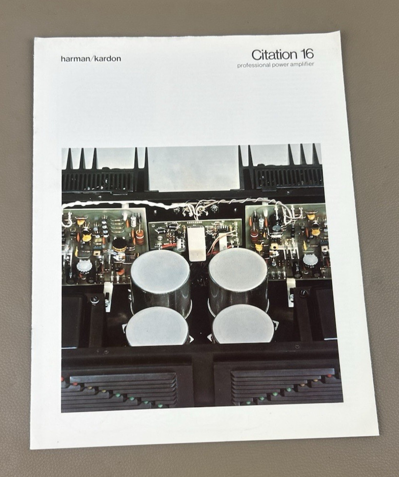Harman Kardon Citation 16 Stereo Amplifier Brochure D-969