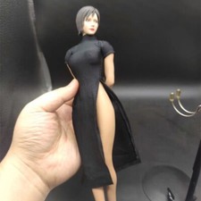 1:6 Scale Black Cheongsam Dress Clothes for 12" Female Figure Body