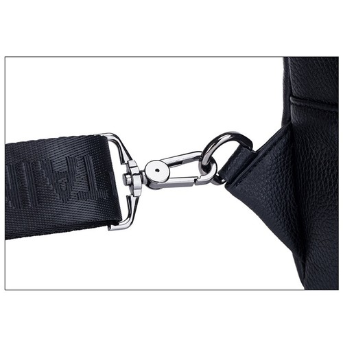 Mens Cross Body Chest Bag Leather Travel Front Small Sling Bag Hiking Backpacks - Picture 11 of 14