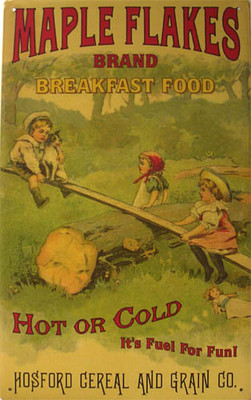Rustic/Vintage Maple Flakes Breakfast Food Advertisement Metal Sign