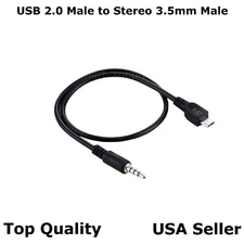 Micro USB 2.0 Male to Stereo 3.5mm Car AUX Audio Cable Insignia Android 3.5FT 1M