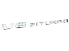 Genuine New MERCEDES V8 BITURBO WING Kotfl&uuml;gel Emblem f&uuml;r C63 CLS63 S63 AMG
