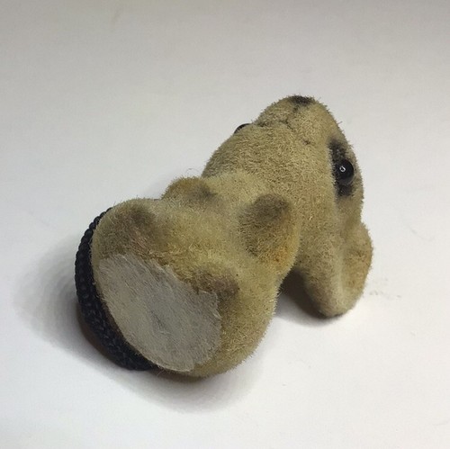 Miniature Flocked Mouse Figure Brown With Black Eyes Black Tail 1 1/4 Inch Vtg - Picture 16 of 16