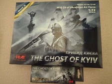 ICM 72140 - 1/72 MIG-29 The Ghost of Kyiv Kit Plus 3027 Acrylic Paints Set BNIB