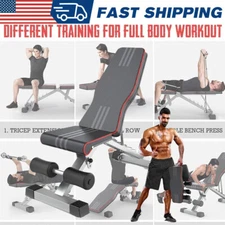 Foldable Dumbbell Bench Weight Training Incline Bench Adjustable Workout