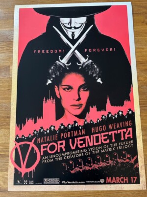 Poster V for Vendetta 430mm x 640mm bit bigger than A2