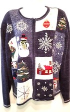 Tiara International Womens Sz Large Winter Cardigan Sweater