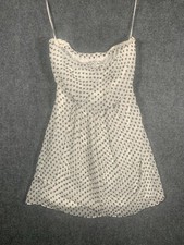 Express Women Dress Multicolored Strapless Layered Size 8 Side Zip Belted String