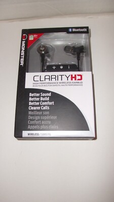 Monster Clarity HD Bluetooth High Performance Wireless Earbuds - Black - NIB
