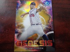 2021 Bowman Chrome Ryan Cusick #'ed 36/50 GOLD Refractor RC Genesis-A's