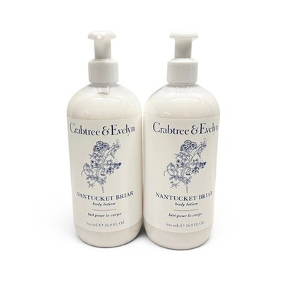 (2) Crabtree & Evelyn Nantucket Briar Scented Body Lotion Cream 16.9 oz New