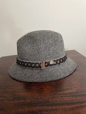 Vintage Stetson Gray Felt Wool Fedora Hat 7 1/8