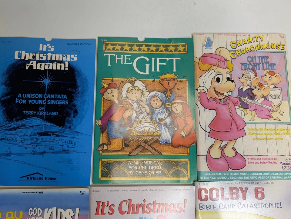 x7 批量 圣诞儿童 教堂 音乐乐谱套装 Churchmouse Colby — 第 2/4 张图片