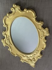 Alter Spiegel Oval Goldrahmen Wandspiegel Barock Vintage Shabby Chic