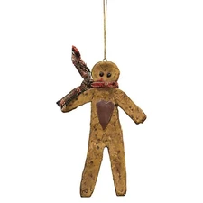 Primitive Gingerbread Man Christmas Ornament for Tree, Prim Country Farmhouse...