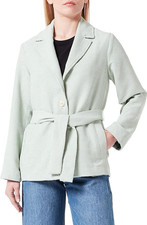 United Color Of Benetton Women's Blazer Green Tied Size 38 FR M 6US 28TFDN0G