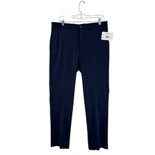 Calvin Klein Mens Navy Slim Fit Stretch Dress Pants 34W x 32L