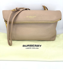 BURBERRY Prorsum Tan Leather Pouch Clutch Crossbody Shoulder Bag - Excellent